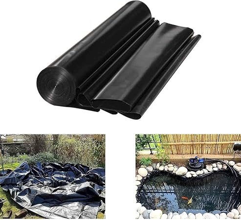 Image Pond Liner Heavy Duty Flexible Fish Pond Bed Liners Foldable Durable Impermeable Skins Bed Film for Water Pool Waterfall Proof Pond (Size : 10x10m/33x33ft)