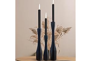 Modern Candle Holder, Black Candlestick Holders, Set of 3