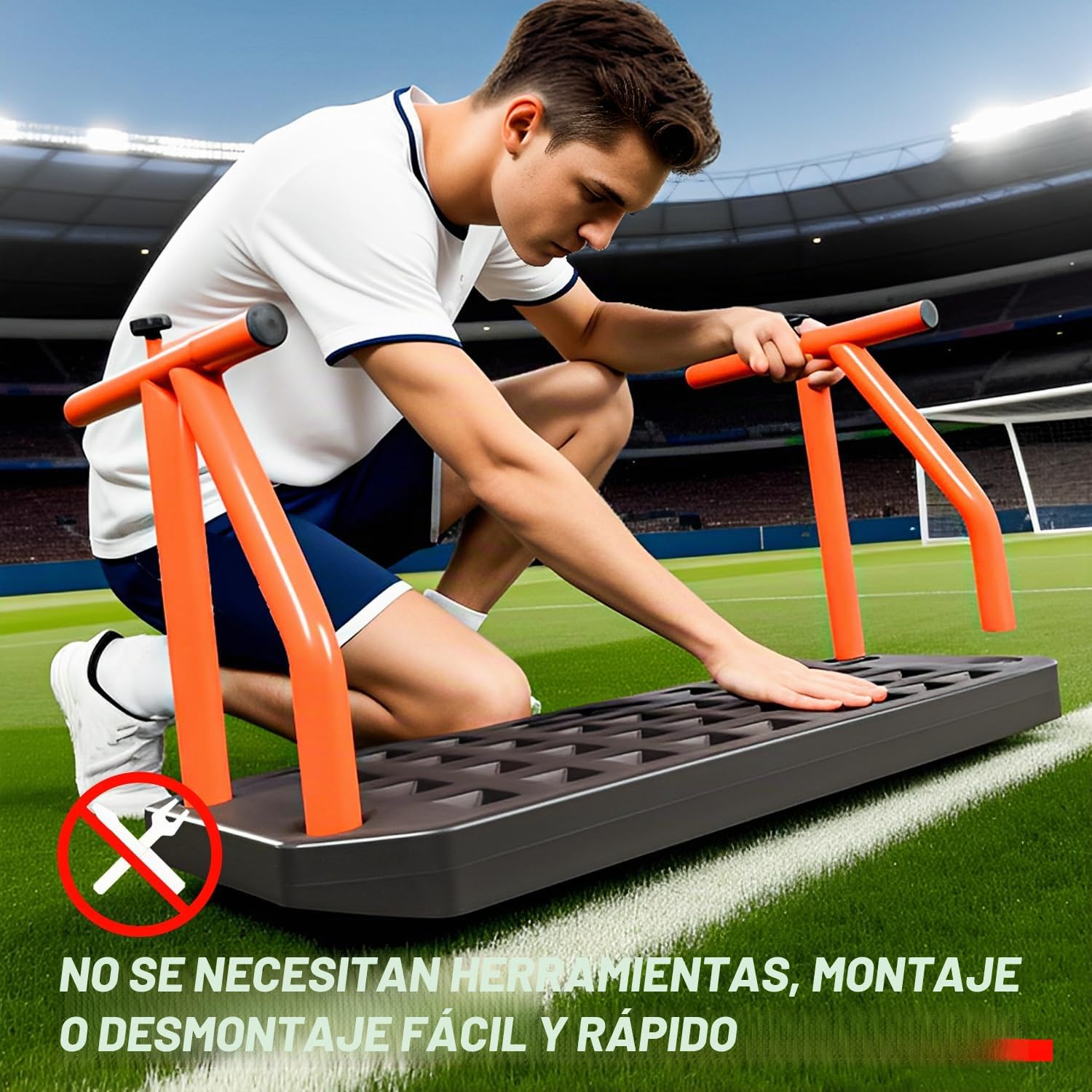 JASCOPRO Tabla de rebote de fútbol, reboteador portátil de doble superficie con ángulo ajustable (60°-120°), equipo de entrenamiento de fútbol con 6 modos de rebote para control, práctica de pase con
