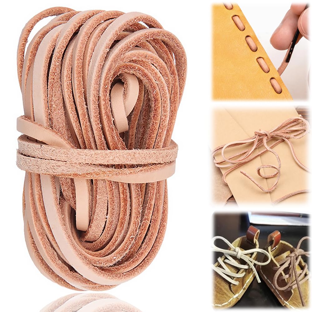 Amazon.co.jp: 平革紐 牛革 レザーコード 1セット レザー 紐 クラフト