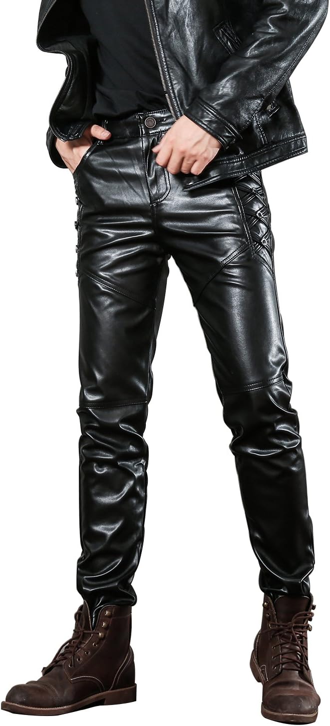 leather pants and dunks