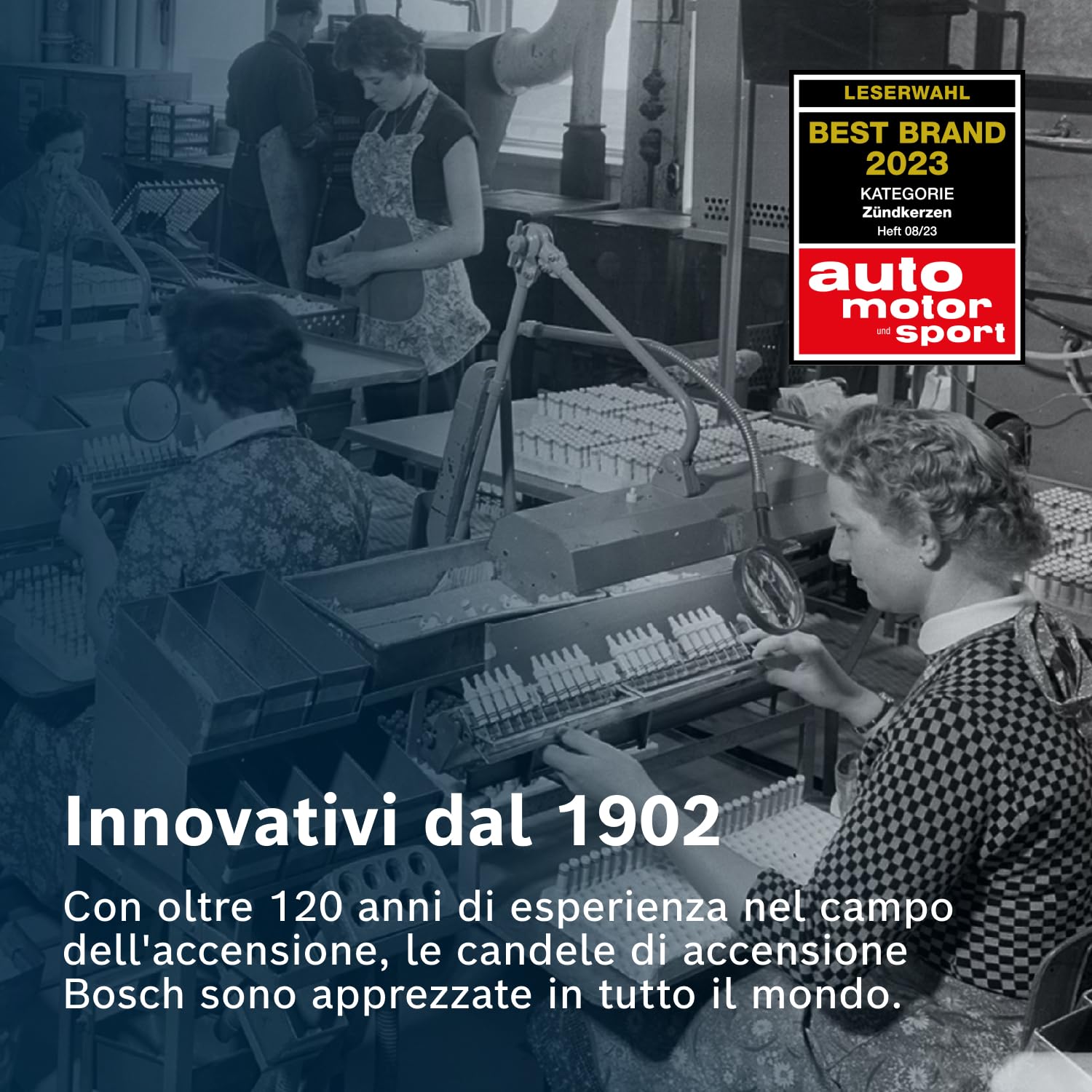 Bosch FQR8LEU2 (N40) Candele Di Accensione Bosch Nickel - Confezione Da 4 - Per un'Accensione del Motore Affidabile e Lunga Vita Utile - con un Design Resistente