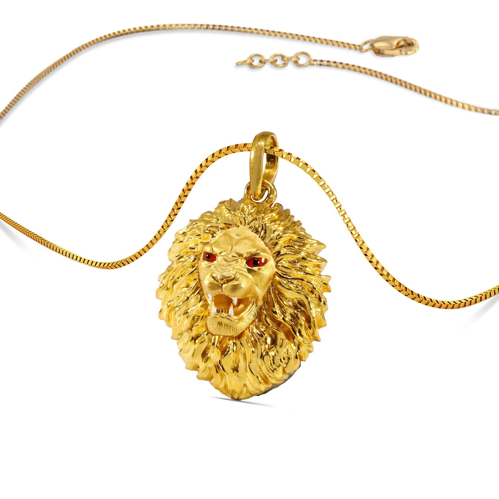 joyalukkas 22 KT Purity | HUID & BIS Hallmark | Fierce Lion Gold Pendant For Men-picture-47