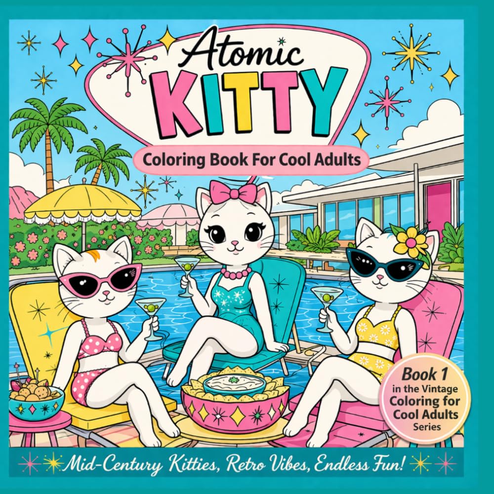 Atomic Kitty: A Coloring Book For Cool Adults