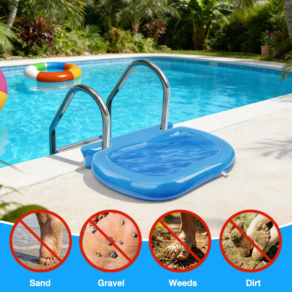 Vaschetta Lavapiedi Piscina, HOVCEH Lavapiedi per Piscina Gonfiabile con Ganci, Vaschetta Piedi Piscine per Ingressi Piscine, Bacinella Piedi Piscinas per Lavare Sabbia E Sporco Prima Di Entrare