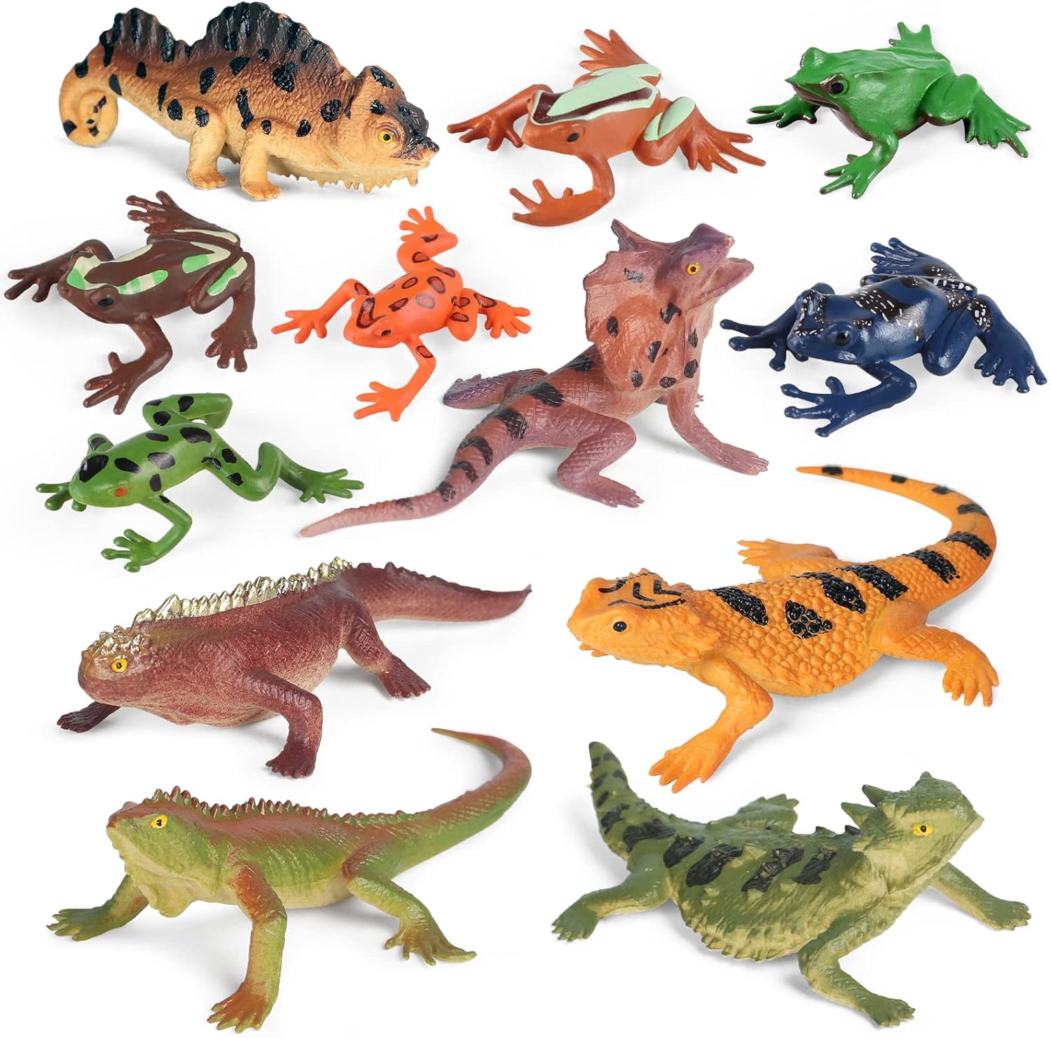 Amazon.com: 12PCS Reptile Lizard Animals Figures, Mini Plastic ...