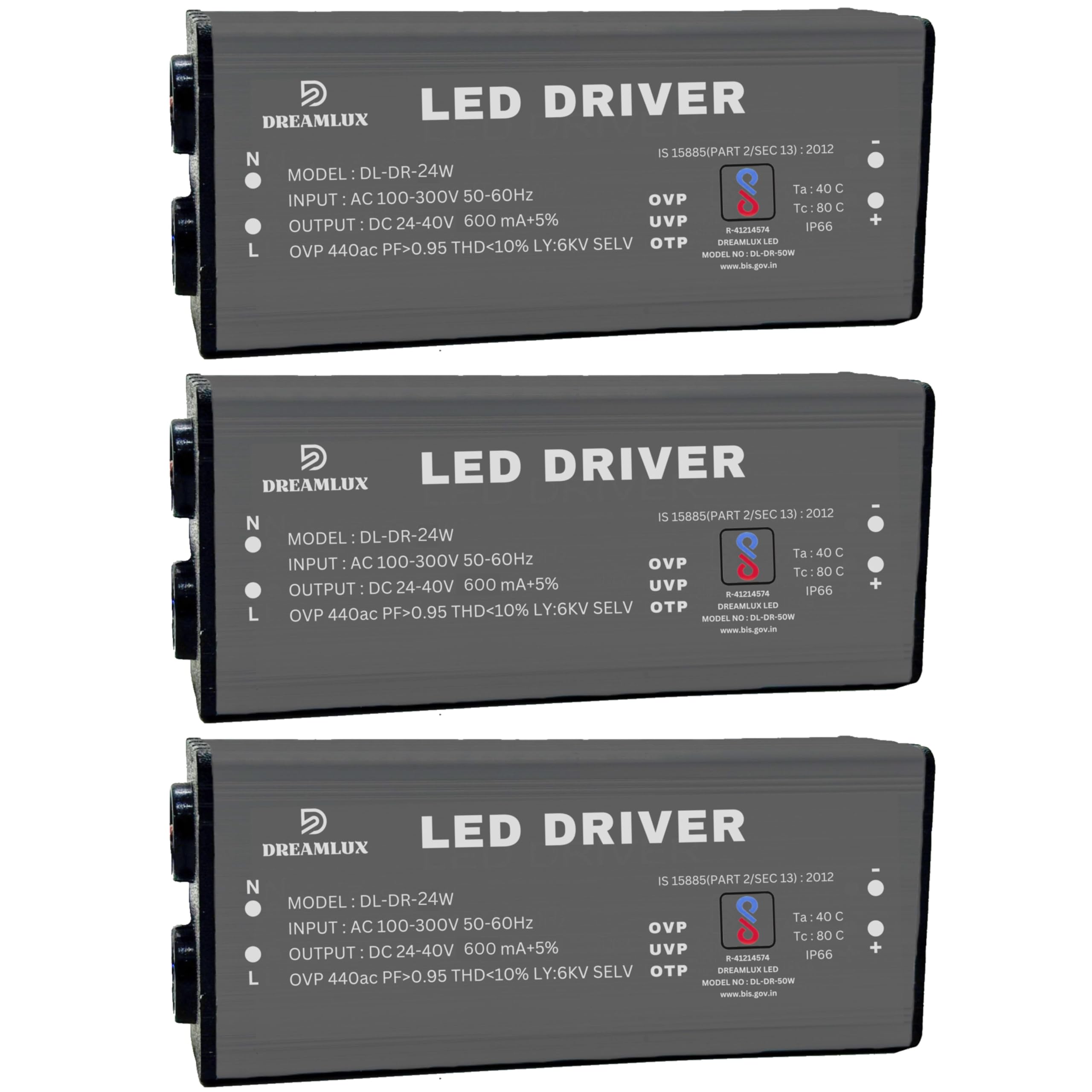 See full amazon price history chart for Dreamlux 24watt 600mA IP65 Led Driver With 4Kv Surge,OVP,UVP,OTP Protection for Street/Flood Light Repairing | BIS Approved | IP65 Waterproof - Color : Grey (3) Dreamlux 24watt 600mA IP65 Led Driver With 4Kv Surge,OVP,UVP,OTP Protection for Street/Flood Light Repairing | BIS Approved | IP65 Waterproof - Color : Grey (3) (B0D47YKFL3) Amazon Price History, Amazon Price Tracker