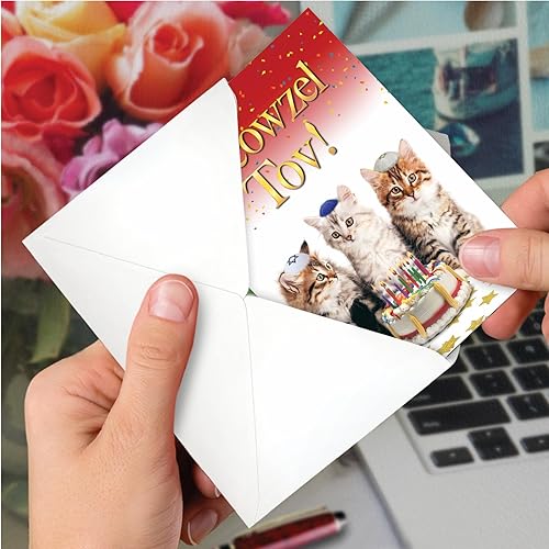 Miniatura 4 de NobleWorks Tarjeta de felicitación de cumpleaños histérica con sobre de 5 x 7 pulgadas (1 tarjeta) Bday Meowzel C10135BDG