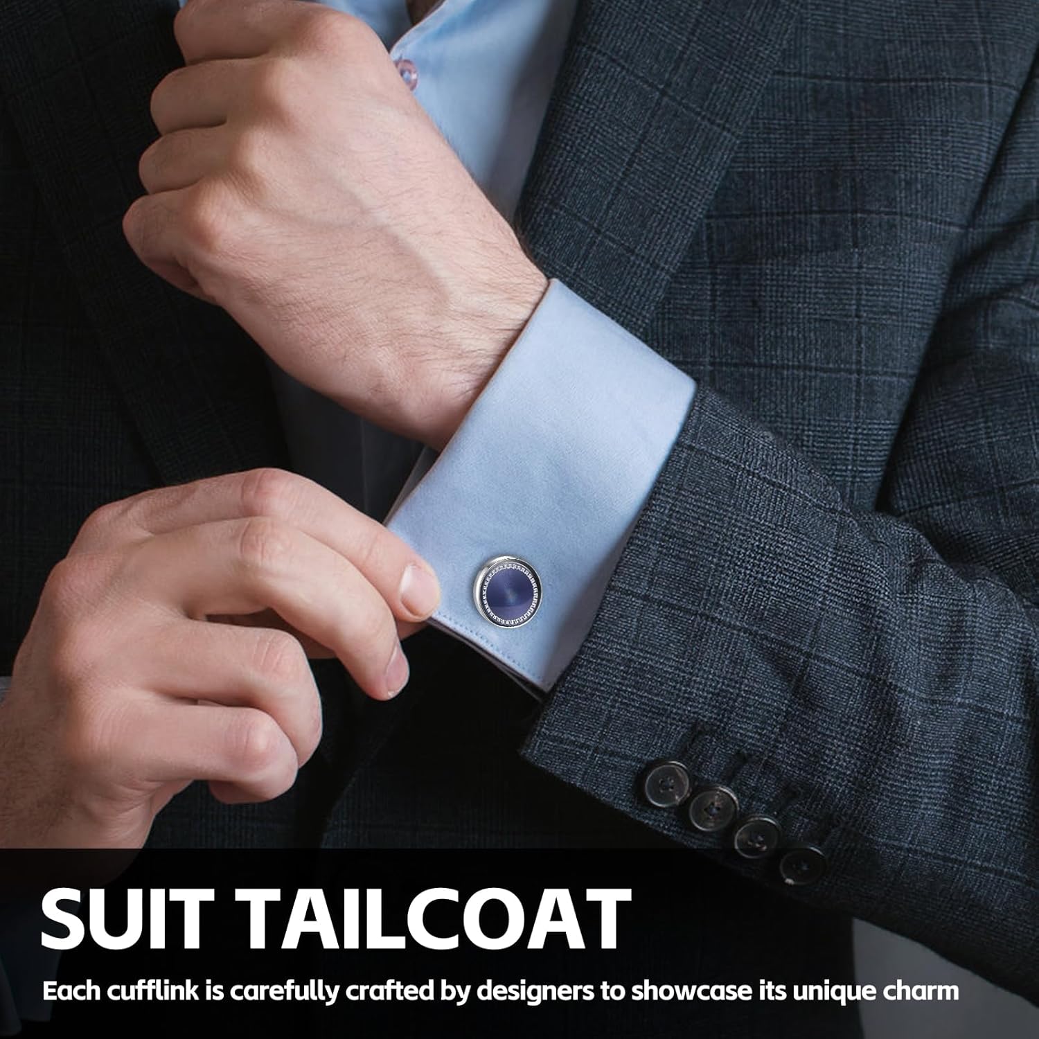 Cufflinks Set 12 Pairs Cuff Links Mens-Fashion Cufflinks for Men-Classic Silver-tone Gold-tone Cuff links for Business Wedding Party Gift Box - Image 7