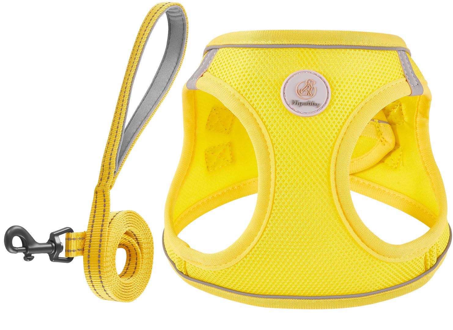 Hipubby Dog Harness and Leash Set, No Pull Soft Mesh Puppy Harness for Small Medium Dogs, Cats - Step in Reflective Breathable Lightweight Vest