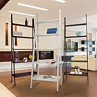 Vista 2 de Casual Home Librería con forma de escalera de 5 estantes de madera 100% sólida, estándar, color expreso