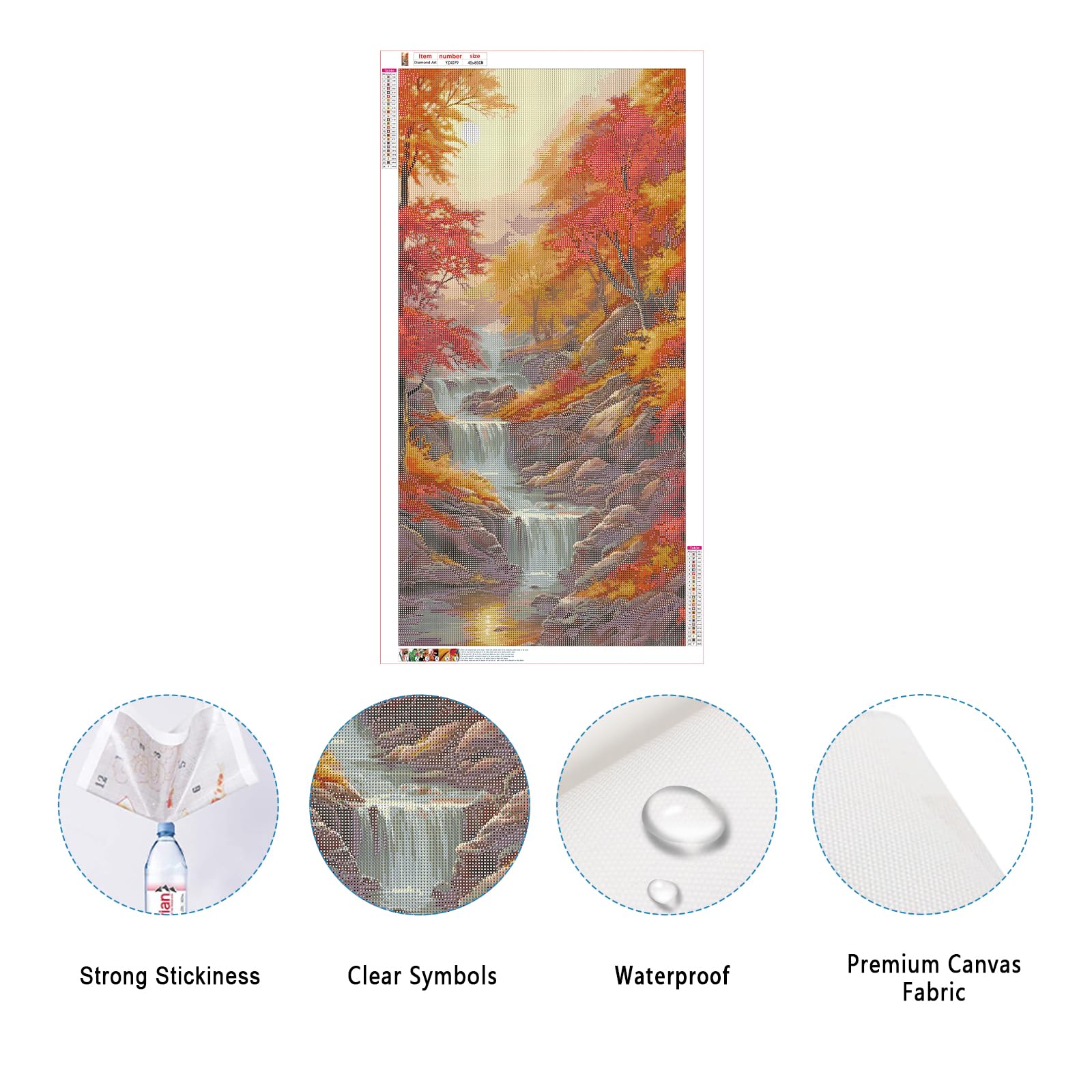 SHEGZHUC Diamond Painting 40x50 Cm – Paesaggio Autunnale Al Tramonto, Quadro Con Strass Quadrati, Kit Completo Fai Da Te