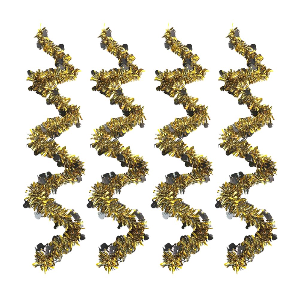 LUOZZY 4pcs Graduation Tinsel Garlands Decoration Graduation Cap Tinsel Twist Hanging Ornament Class of 2024 Grad Party Supply