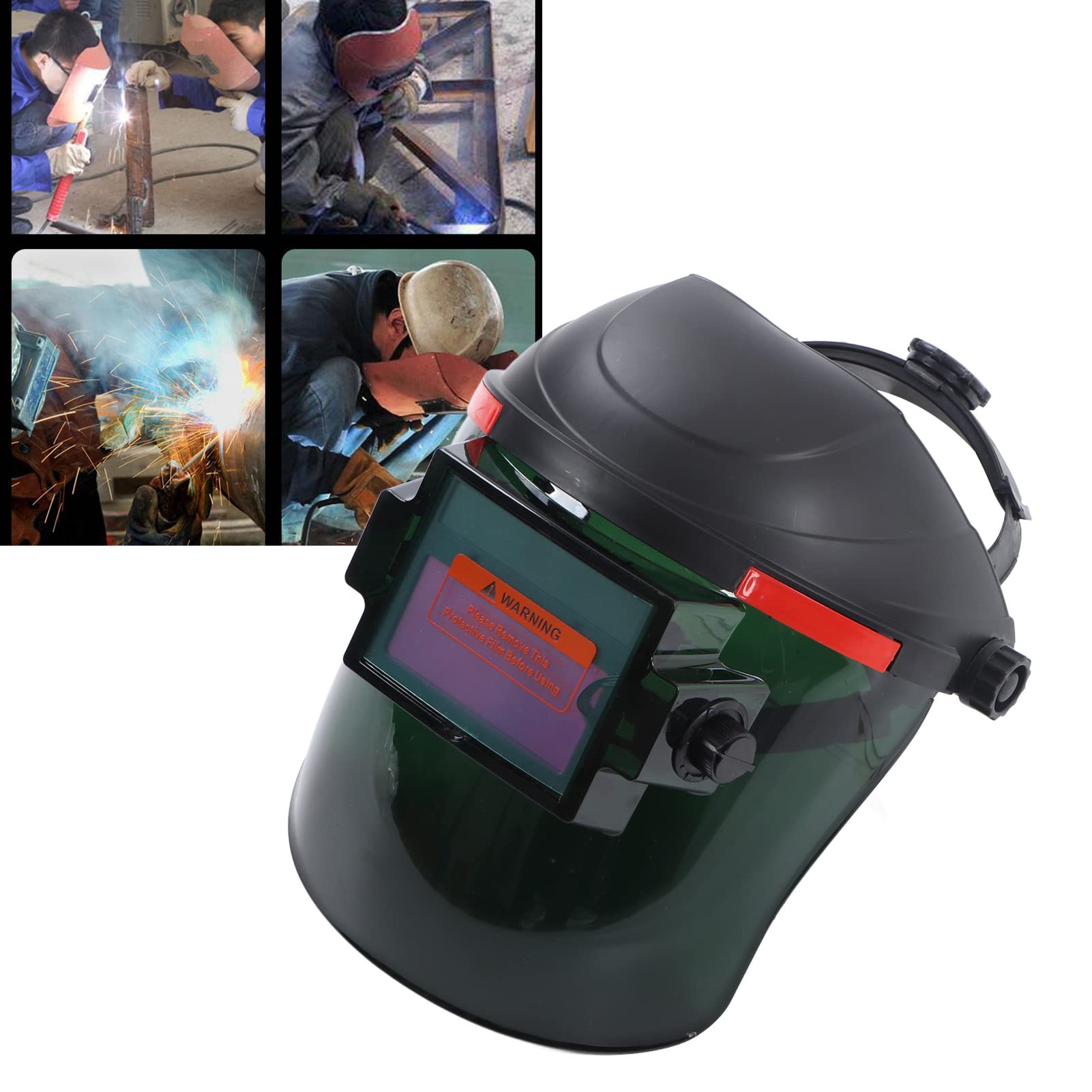 Automatyczny kask spawalniczy z funkcją ściemniania, wodoszczelny, z funkcją automatycznego pocenia się, osłona twarzy z ekranem LCD, do konstrukcji, metalu, pracy, PC z tworzywa sztucznego