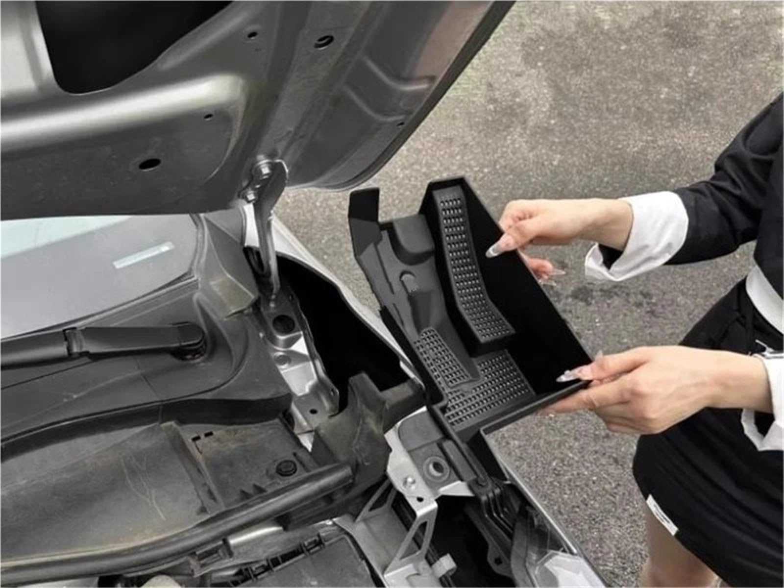 Pokrywa głowicy cylindra Osłona przedniej maski samochodu Filtr komory silnika Siatka ochronna Akcesoria dekoracyjne pasujące do Toyota Corolla Cross 2022 + Pokrywa zaworów silnika