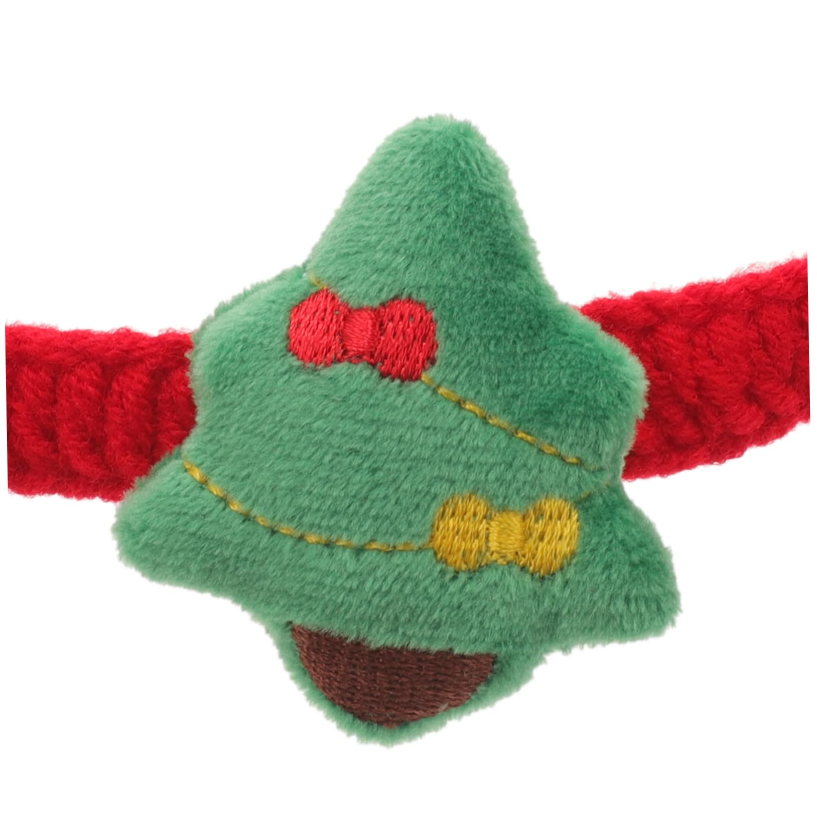 ABOOFAN Collier de Noël Tricoté Ajustable pour Chat et Chiot Collier pour Animaux de Compagnie avec Noeud