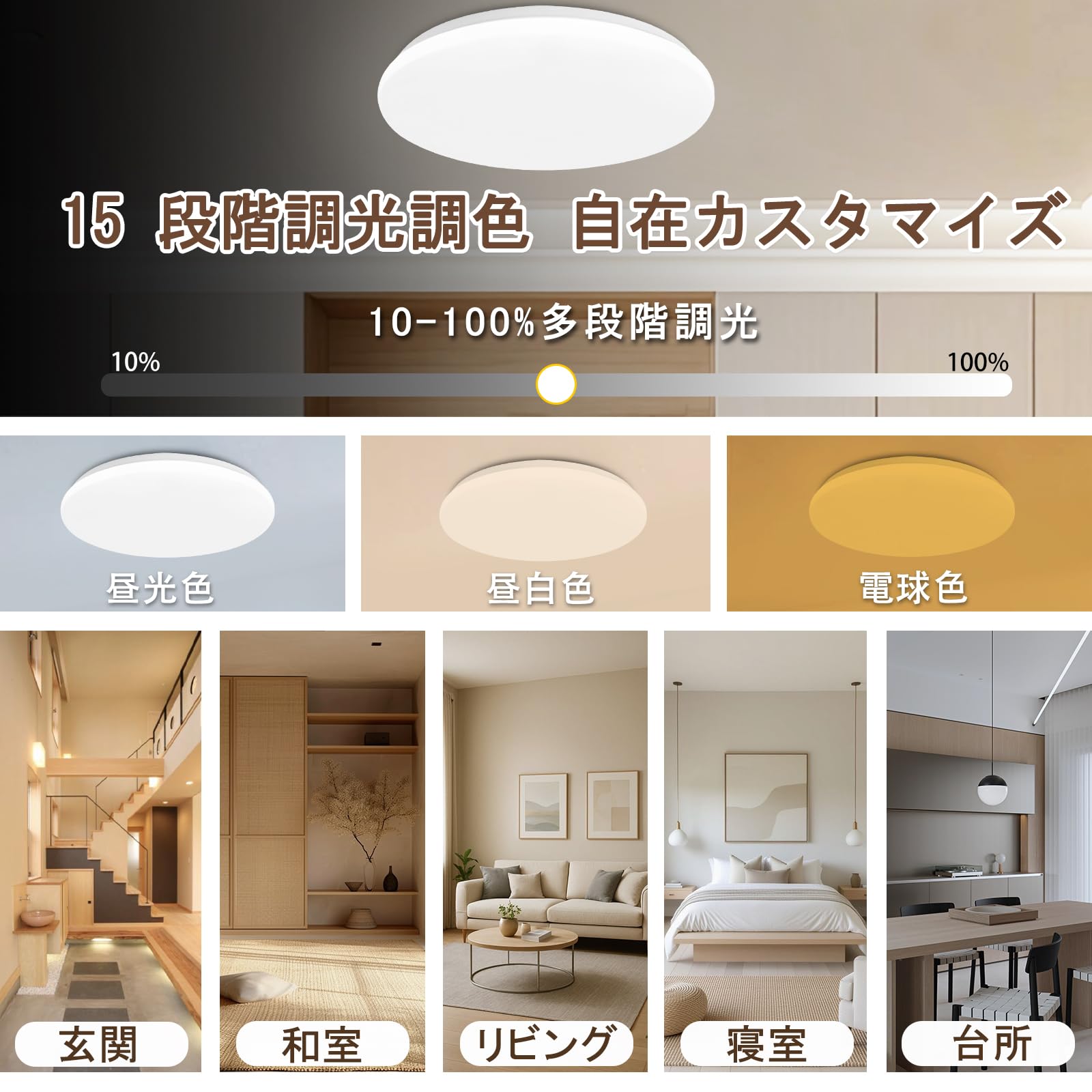 Amazon.co.jp : 「2026 新登場」 LEDシーリングライト 10畳 12畳