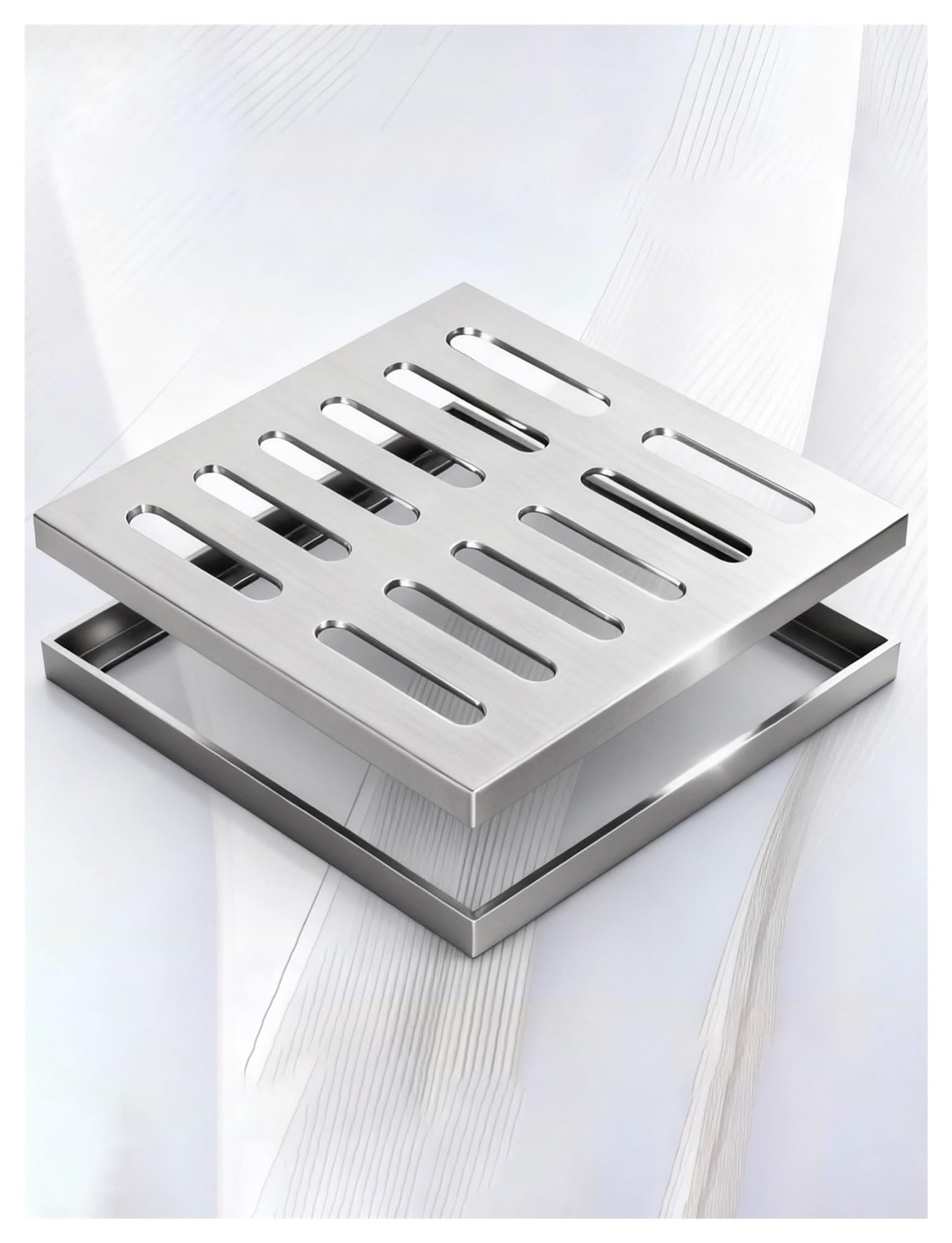 Grille d'évacuation universelle 40x40cm pour stopper l'obstruction des égouts