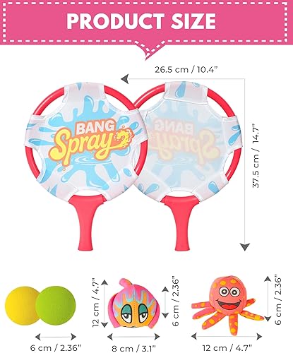 Miniatura 6 de Juego de lanzamiento de paletas de agua con bola de pulpo flotante, divertido juego para interiores y exteriores para niños, familiares y amigos,