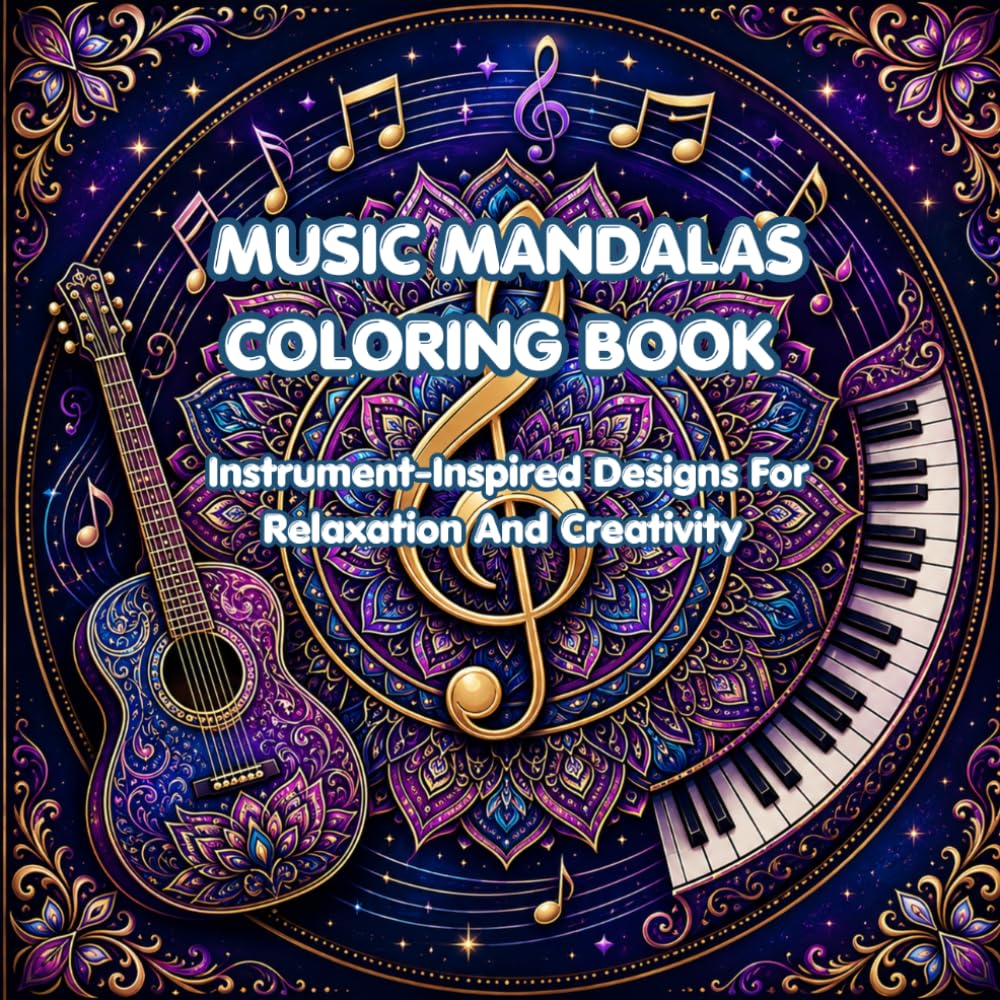 Music Mandalas Coloring Book: Instrument-Inspired Designs For Relaxation And Creativity (Creative Mandala Coloring Series)