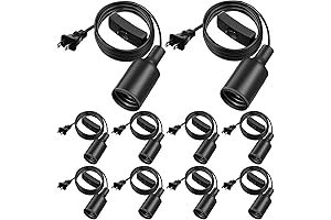 6 Feet Lamp Cord Kit with Light Socket Extension