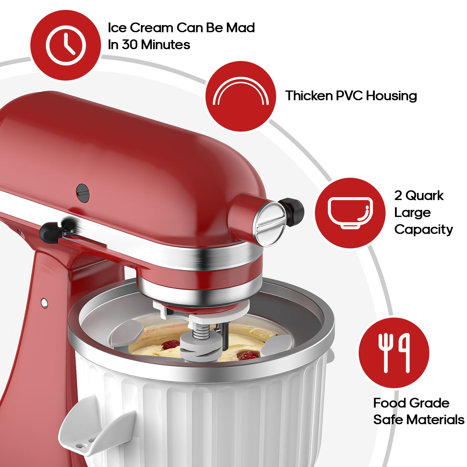 Amazon.com: Ice Cream Maker Attachment for KitchenAid Stand Mixers