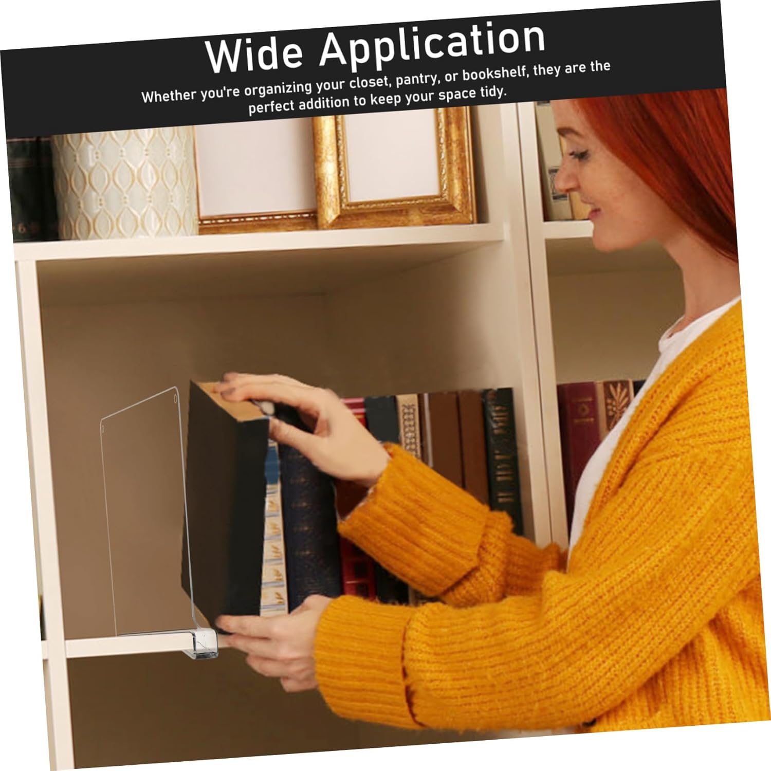 PRETYZOOM 6Pcs Shelf Dividers for Closet Organization Vertical Closet Shelf Separators Sturdy Dividers for Bookshelves Cupboards Wardrobes