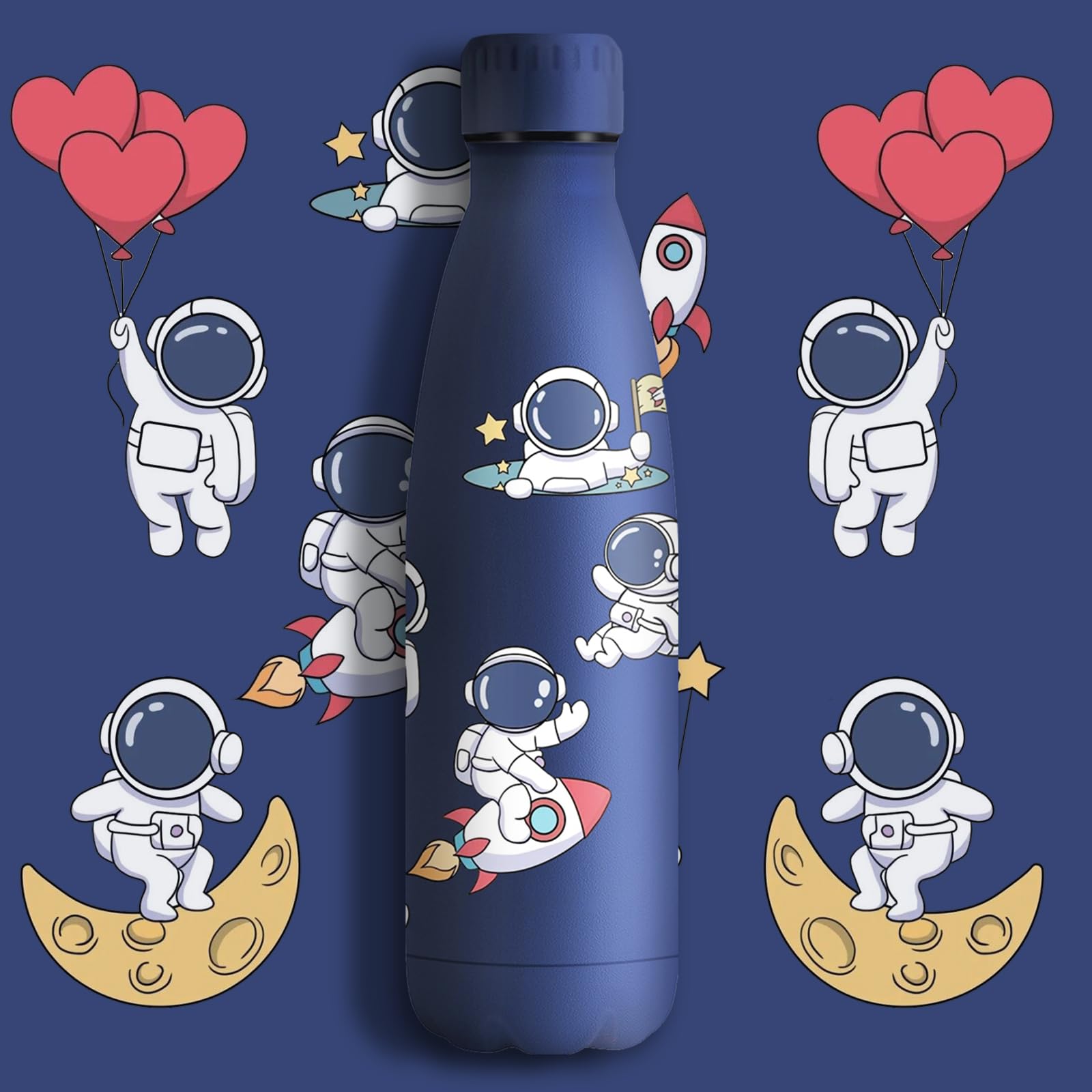 Bottiglia Termica 500ml, a Prova di Perdite, Personalizzata, senza BPA, Doppia Parete, Bottiglia Termica per Ragazzi, Ragazze, Palestra, Outdoor - 5