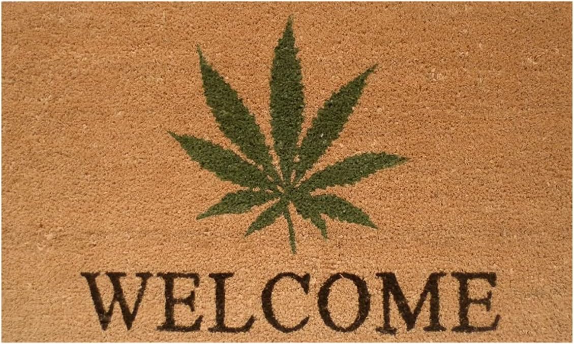 Calloway Mills Cannabis Welcome 17"x29" Coir with Vinyl Backing Doormat