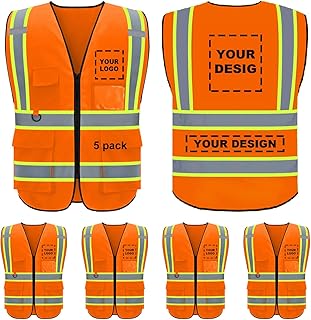 BeautyWill Custom Safety Vest Logo Class 2 High Visibility Reflevtive Vest Outdoor Protective Workwear