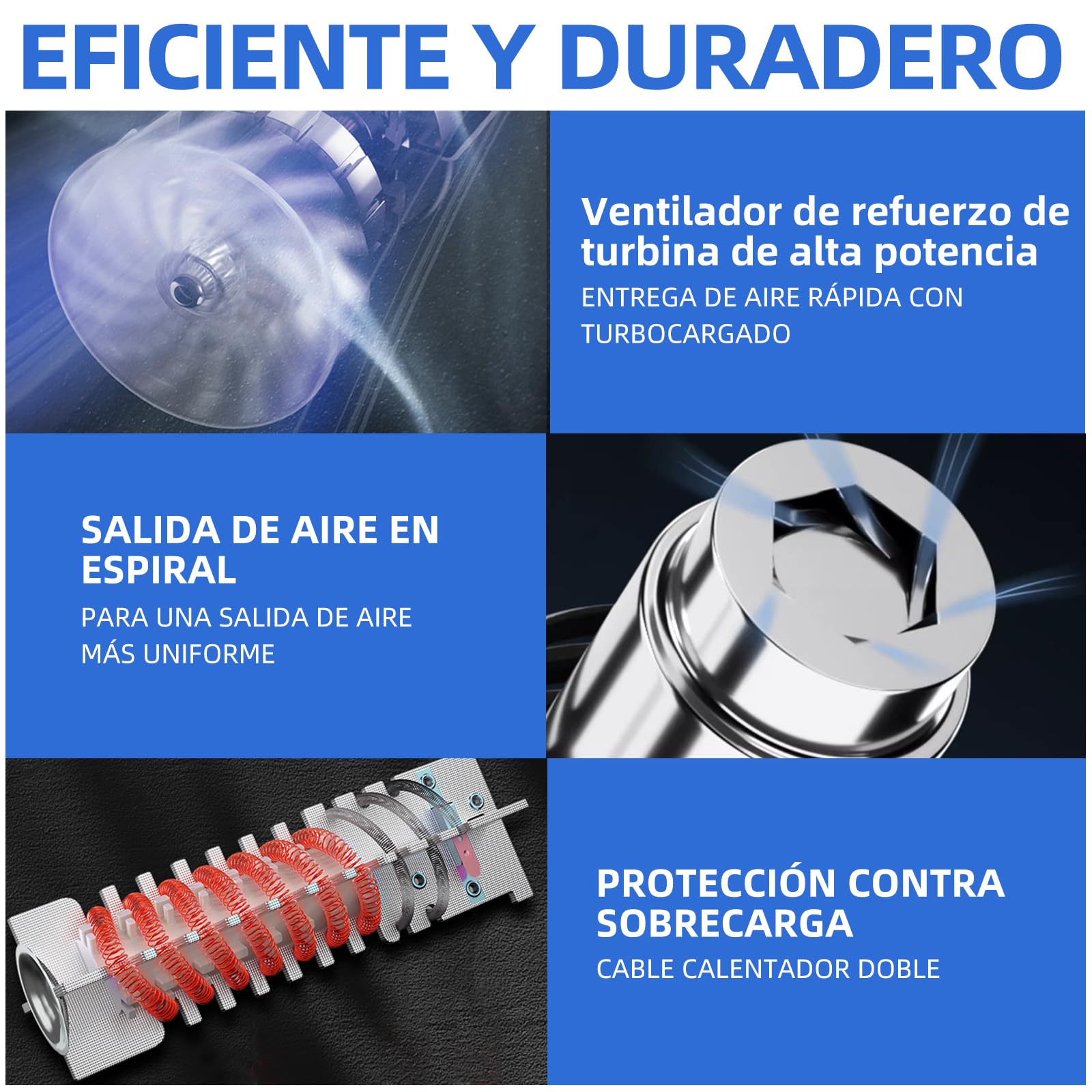 600W Mini Pistola de Aire Caliente Multifunción con Pantalla LED Digital,Pistola de Calor Portátil Temperatura Ajustable 100℃- 500℃,Pistola de Calor con Doble Protección,7 Accesorios de Boquilla