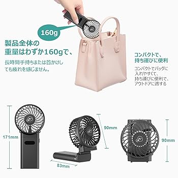 携帯扇風機 手持ち扇風機 扇風機 首掛けくびかけ 小型扇風機 4個セット 楽天市場】クーポン 首掛け折りたたみおしゃれ携帯用充電式小型
