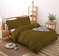 Vista 22 de Lujosa funda de edredón suave de 800 hilos, 100% algodón egipcio, tamaño Queen de gran tamaño (98 x 98 pulgadas), 1 funda de edredón con cierre