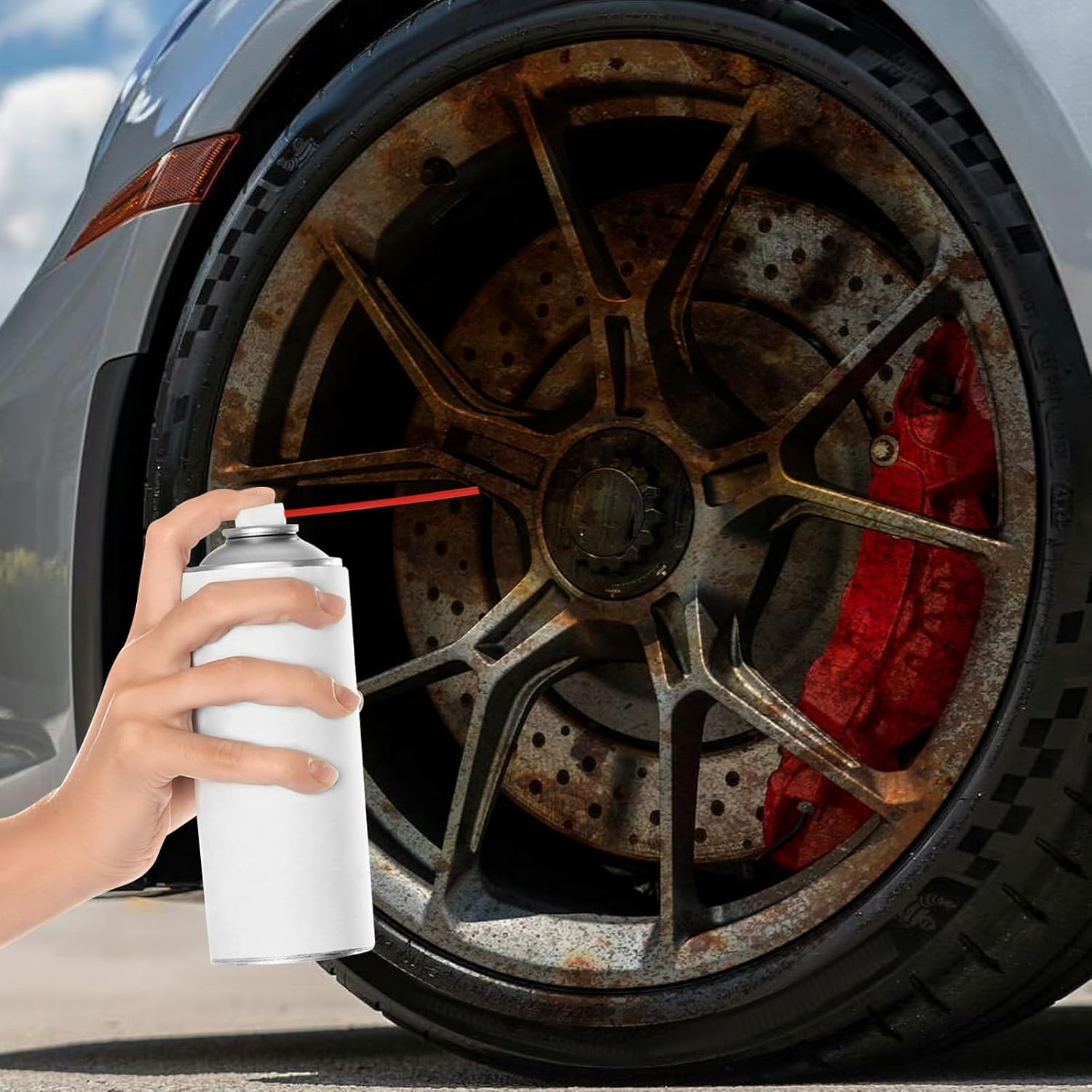 4 Pcs Spray Can Nozzle Straws 51 Inch Flexible Extension Hose Extension Straw Red Plastic Tubes Spray Can Straws for Automotive