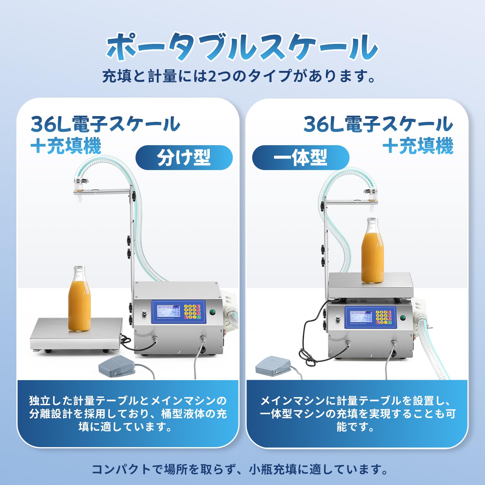 Amazon | Hanchen 計量液体充填機 デジタル液体充填機 自動充填機 0.05