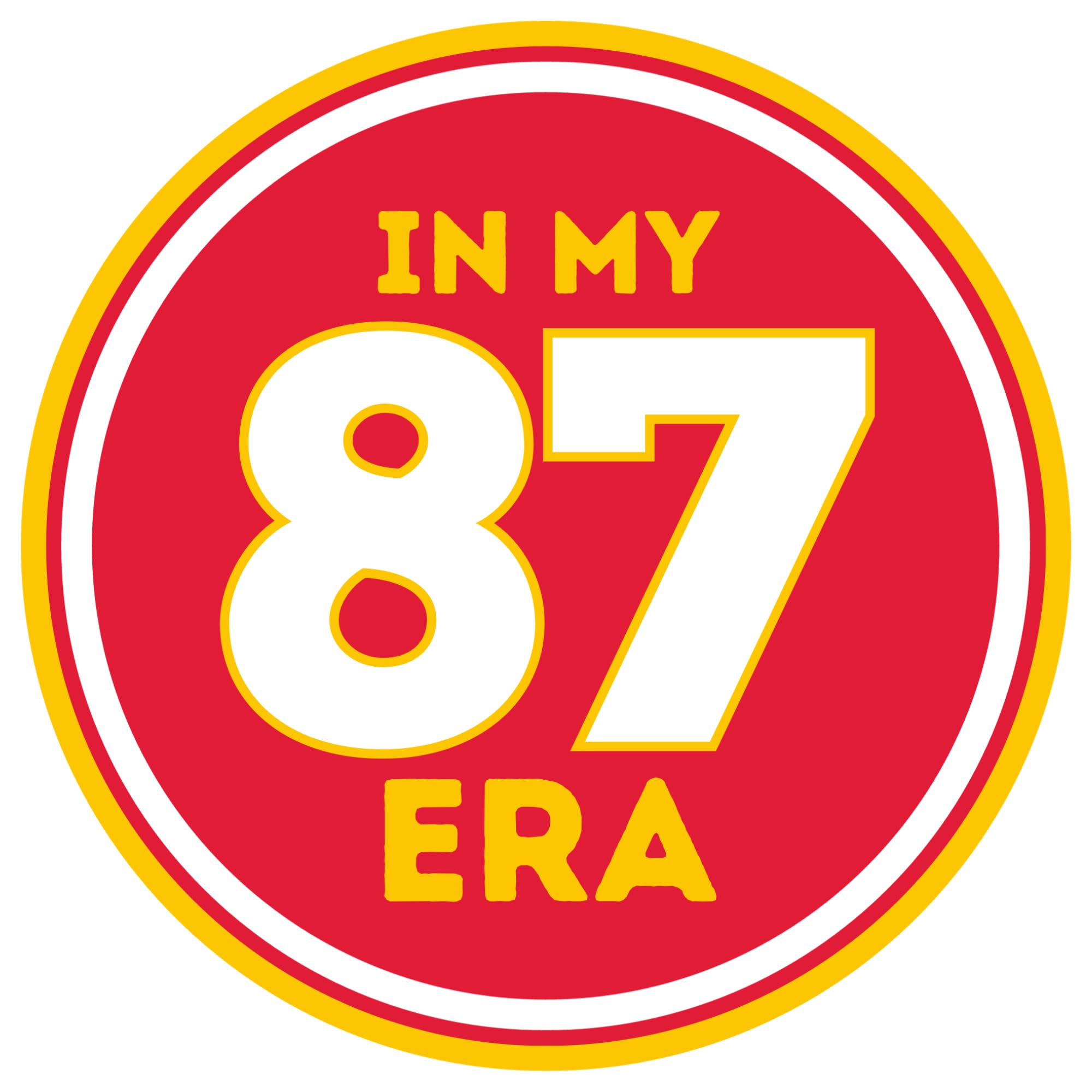 Mad Mags in My 87 Era Magnet, Cheif Fan Supportive Decal, Football Team Accessories, 5 Inches