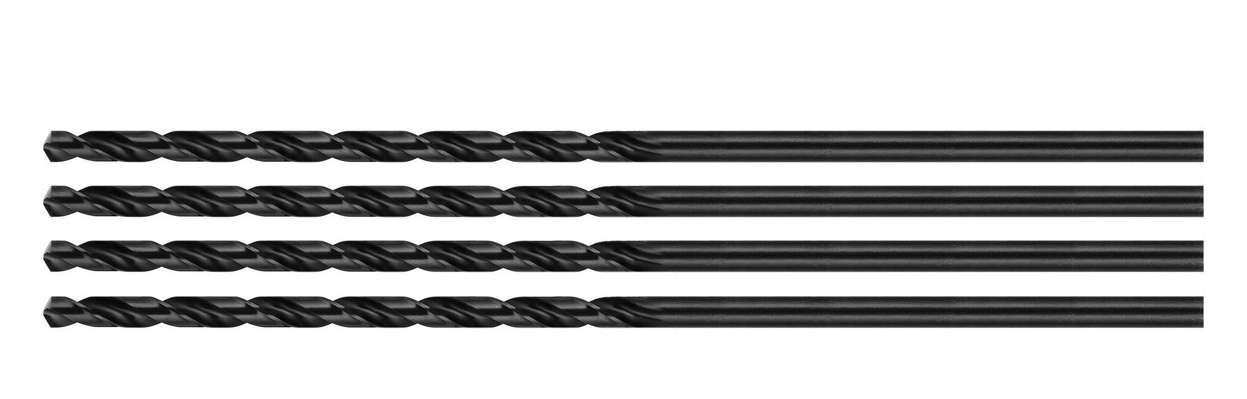 Juego de 4 brocas de metal, extra largas (5.2x350 mm)