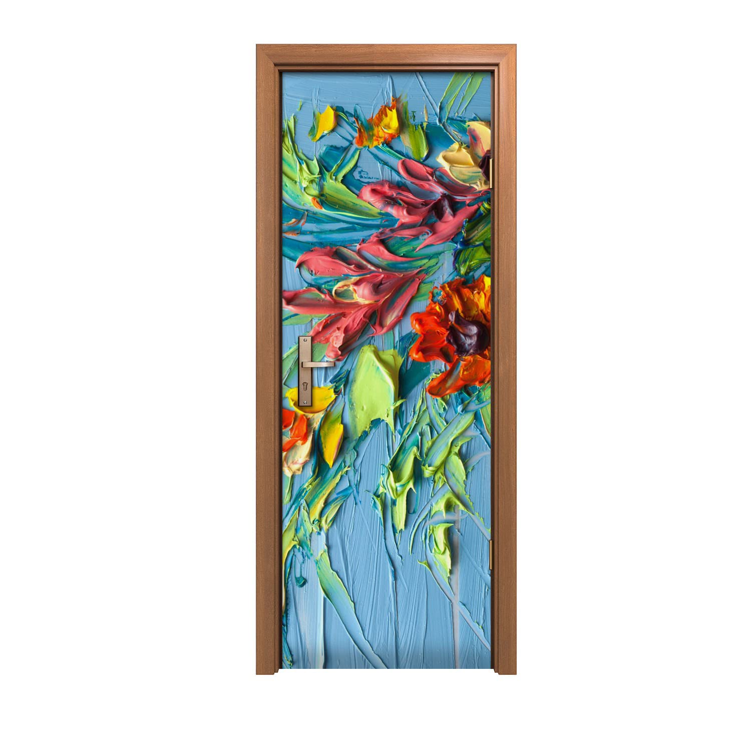 Autocollant de porte fleurs 3D pour cacher les défauts d'une cloison