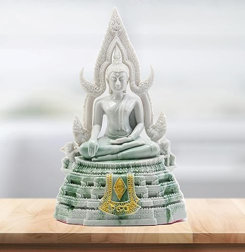 Miniatura 10 de BUDDHO Estatua de Buda Chinnaraj de 8 pulgadas de alto. Estatua de Buda tailandés para decoración del hogar, escultura de Buda, regalo pequeño,