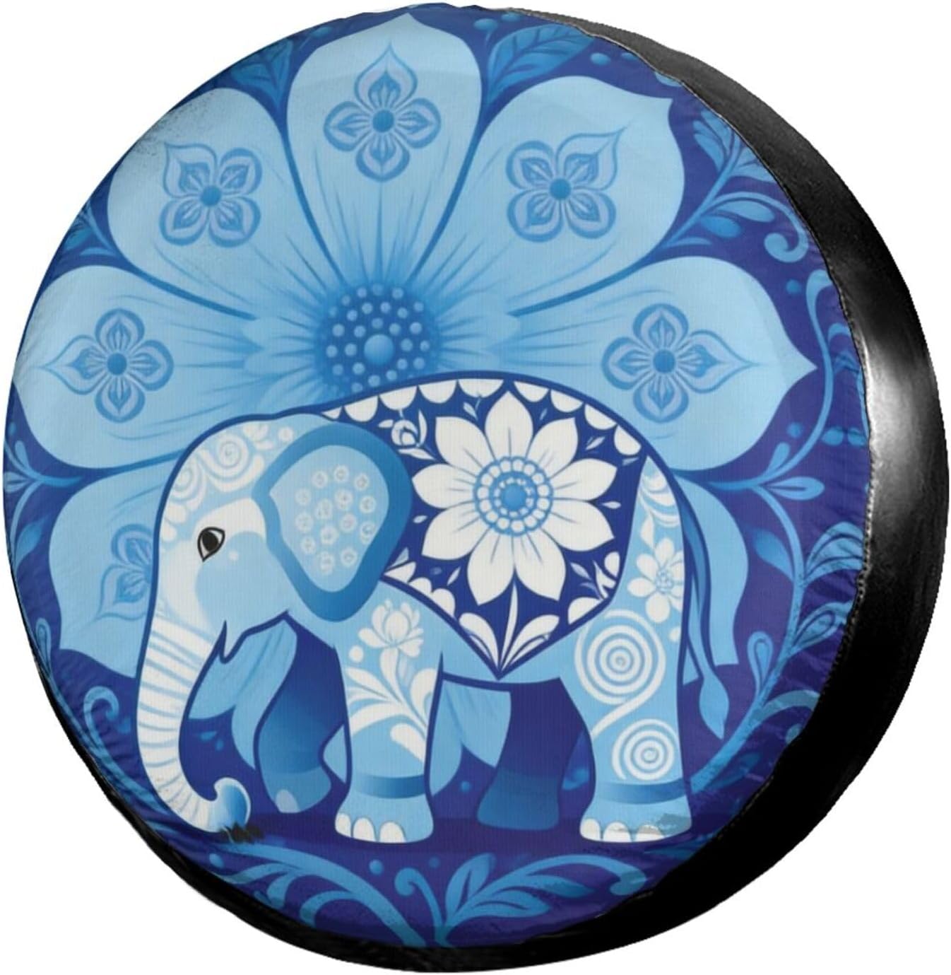 Delerain Spare Tire Cover with Backup Camera Hole Blue Purple Butterfly Wheel Covers Waterproof Dust-Proof UV Sun Universal Fit for RV Trailer RV SUV Truck (18 Inch for Diameter 32"-34")