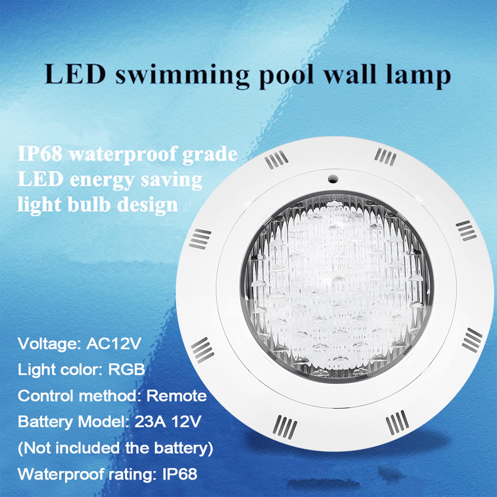 Basenowa LED RGB, Wodoodporna Konstrukcja, 12V, do Basenu