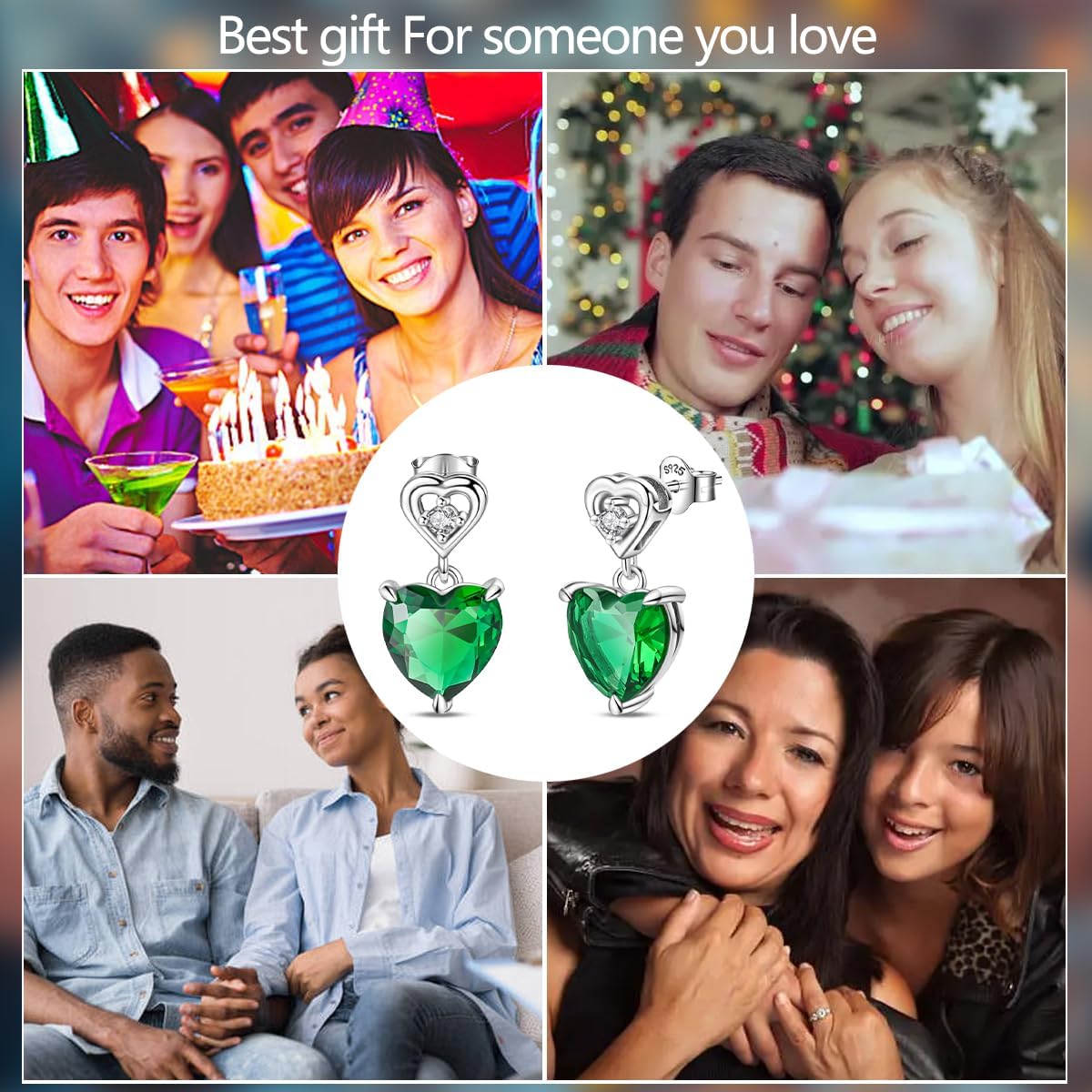 925 Sterling Silver Stud Earrings for Women, Hypoallergenic Flat Back Earrings Jewelry Gifts for Sensitive Ears - Image 6