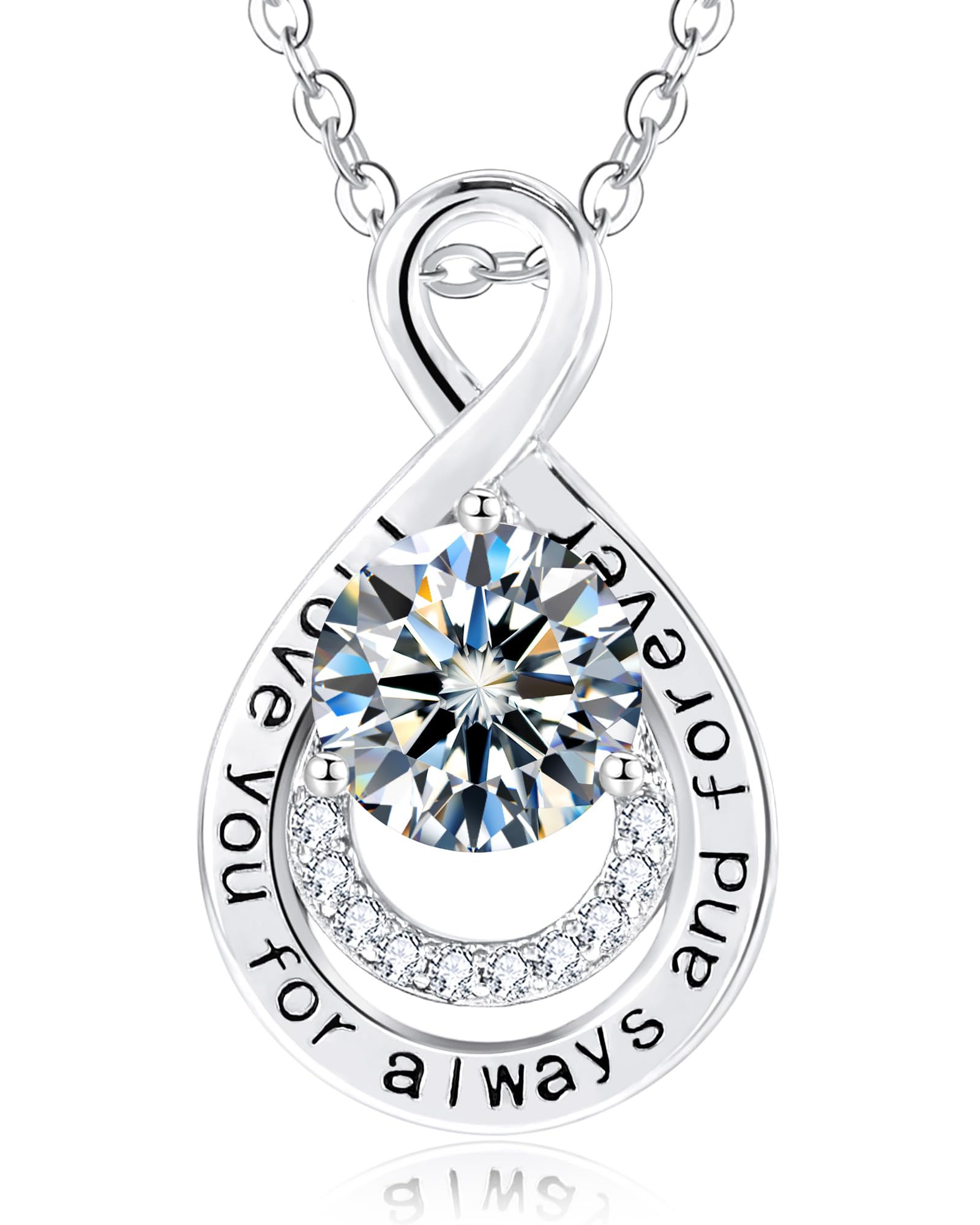 shownii Moissanite Diamond Solitaire Necklace 14K Gold Plated 925 Silver Necklaces