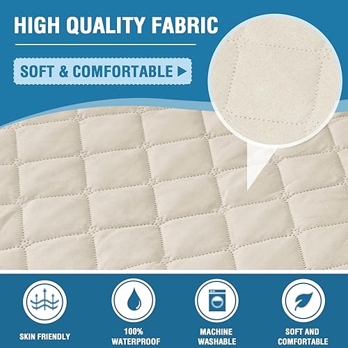 Miniatura 2 de H.VERSAILTEX Fundas de sofá 100% impermeables para sofá seccional, fundas de sofá modular de 2 piezas, funda de sofá modular en forma de L para