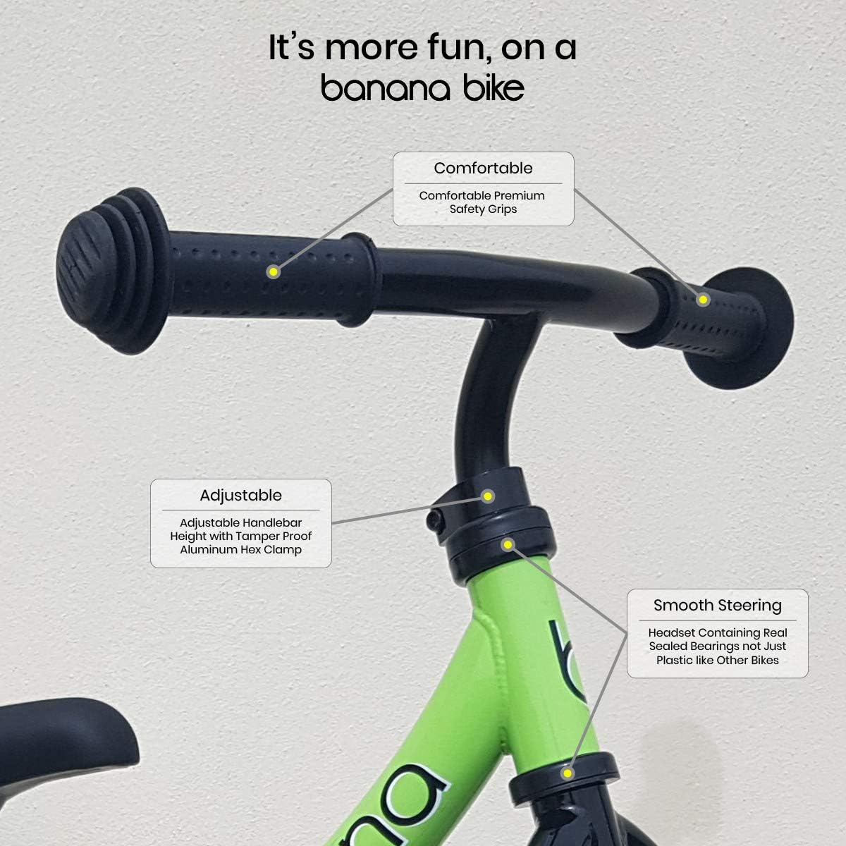 Banana Bike LT - Lightweight Balance Bike for 2, 3 & 4 Year Olds - Kids Bike Without Pedals for Training Equilibrium - Toys for Toddlers : Toys & Games