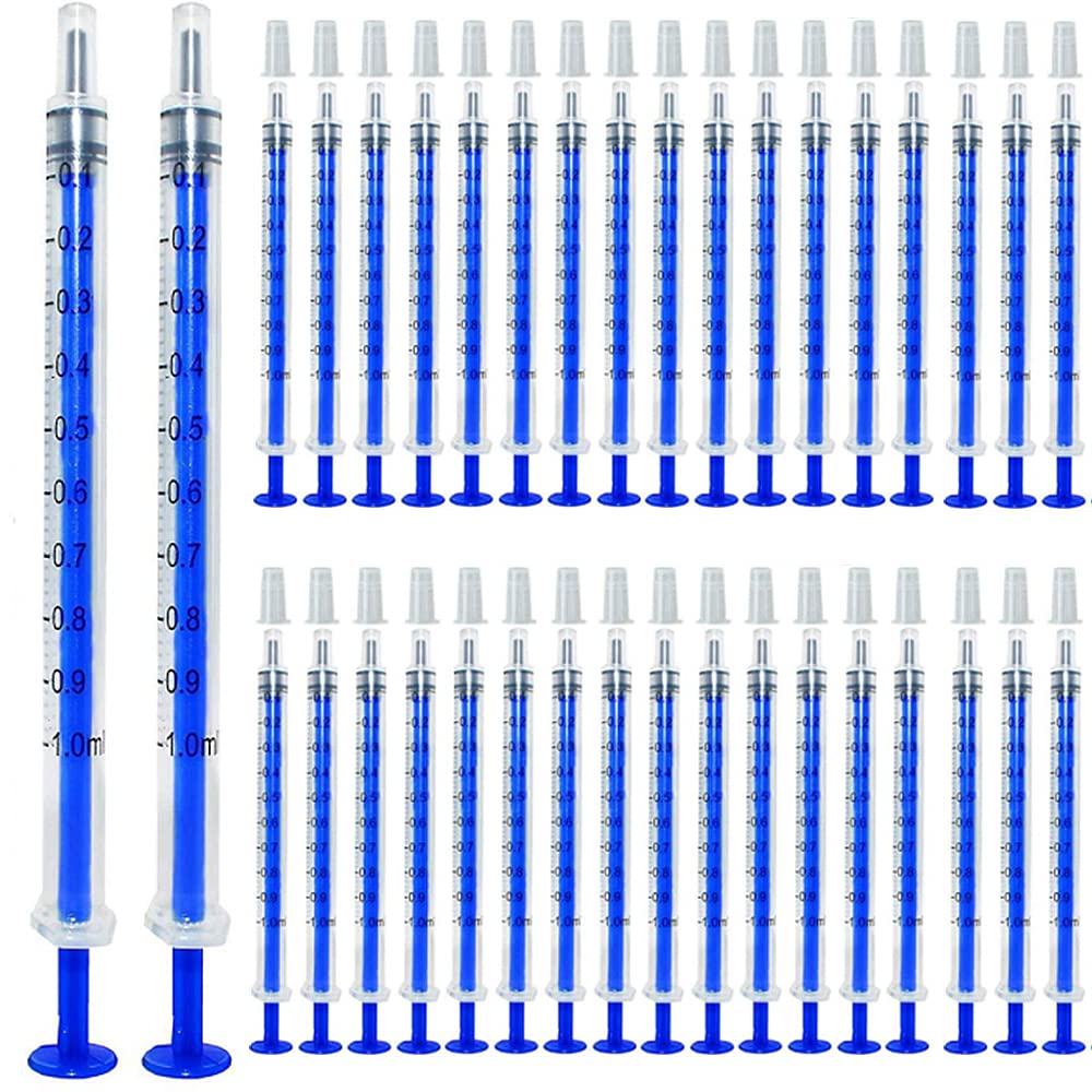 36 Pack 1ml Plastic Syringes,Pet Medicine Syringe,for Small Pets