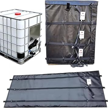 275 Gallon IBC Tote Heater Blanket, Electric Heating Blanket, Full Cover Heating Tank, with 0150C Temperature Controller, for Extreme Low Temperatures Black
