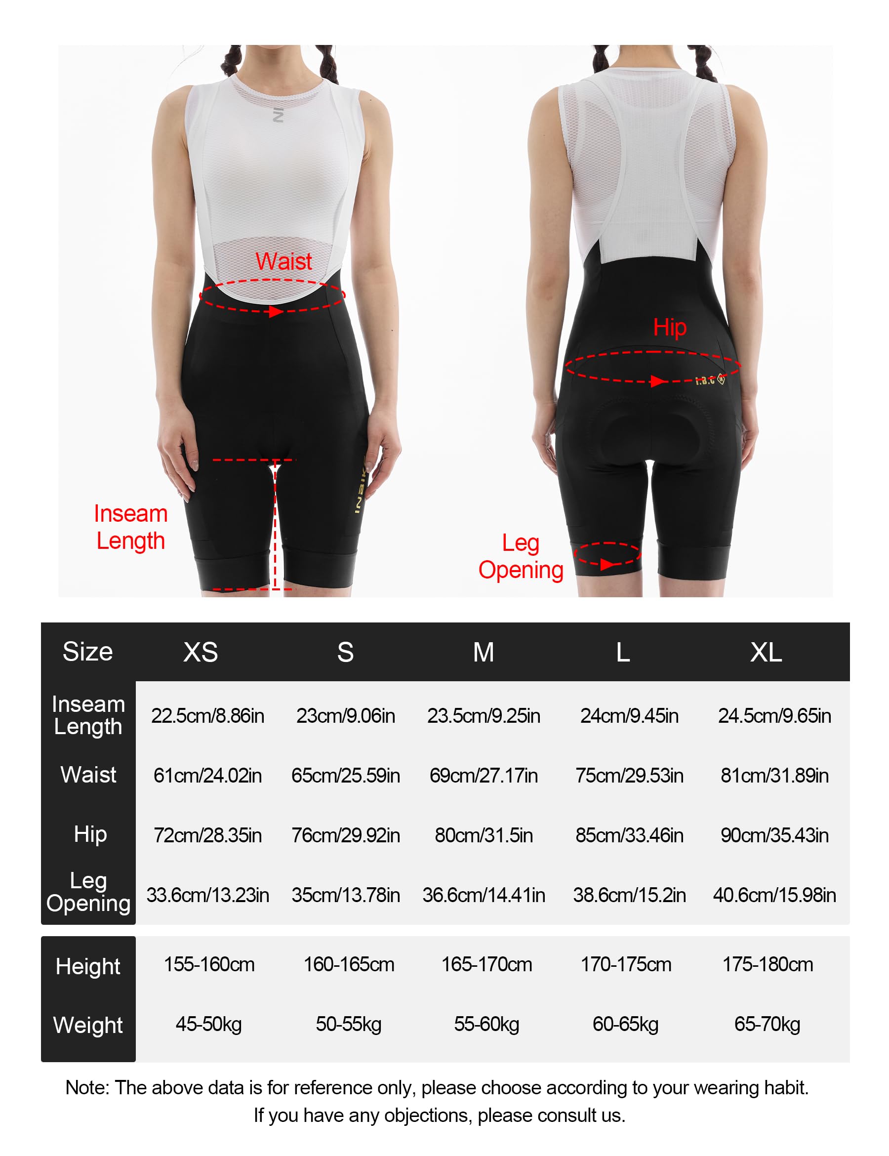 INBIKE Bib SC881 damskie spodnie rowerowe z ramiączkami, wyściełane, 3D, z kieszeniami, krótkie, wyściełane, oddychające, bardzo elastyczne, ochrona przed promieniowaniem UV