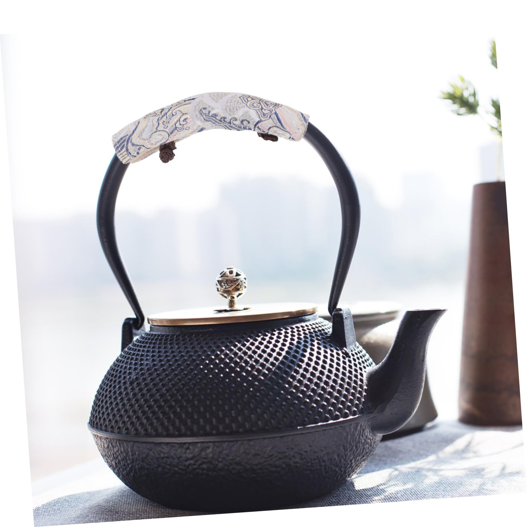 Hemobllo de Fundas de Tela para Cocina y Diseño Antideslizante 2 Piezas Aislamiento Térmico para Asas de Tetera y Preparación de Té