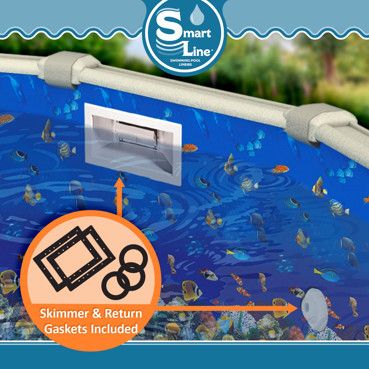 VEVOR Above Ground Pool Liner VEVOR 24-ft Round Above Ground Pool Liner ...